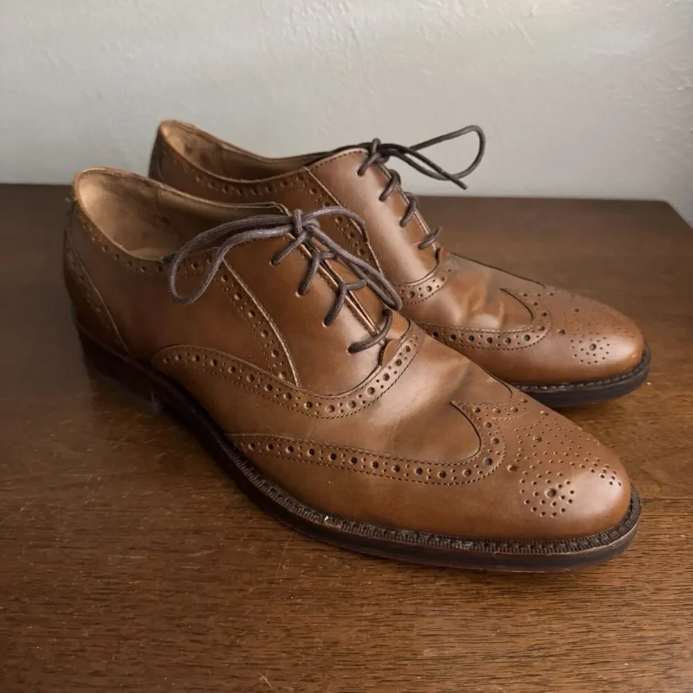 Cole Haan Mens Original Grand Shortwing Oxford Shoe Sz 8.5 Brown Leather